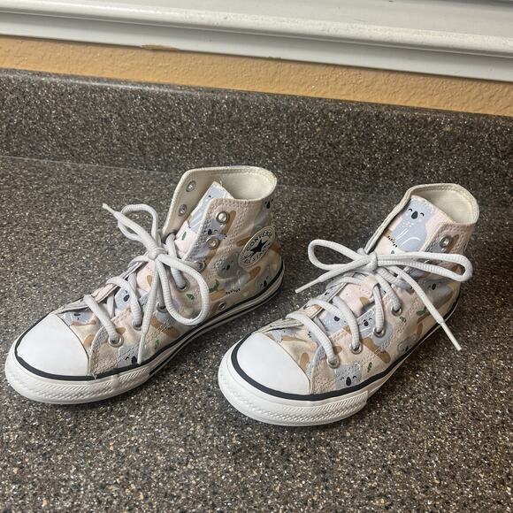 Converse All Star Little Kids 2 Multi Color High Top Lace Up Sneaker Koala Bears - Picture 3 of 12